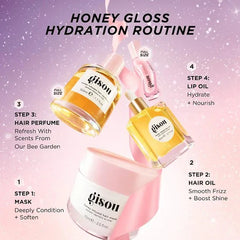 Gisou Honey Gloss Hydration Heroes Set – Luxury Honey Infused Hair & Lip Care Gift Set