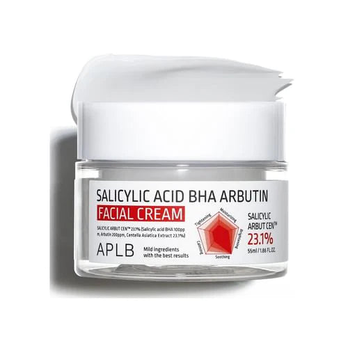 APLB - Salicylic Acid BHA Arbutin Facial Cream 55ml - Makeup Stash Pakistan
