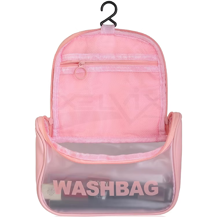 Wash Bag Transparent Waterproof PVC Travel Cosmetic,Makeup Organizer & Toiletry Pouch - Makeup stash Pakistan