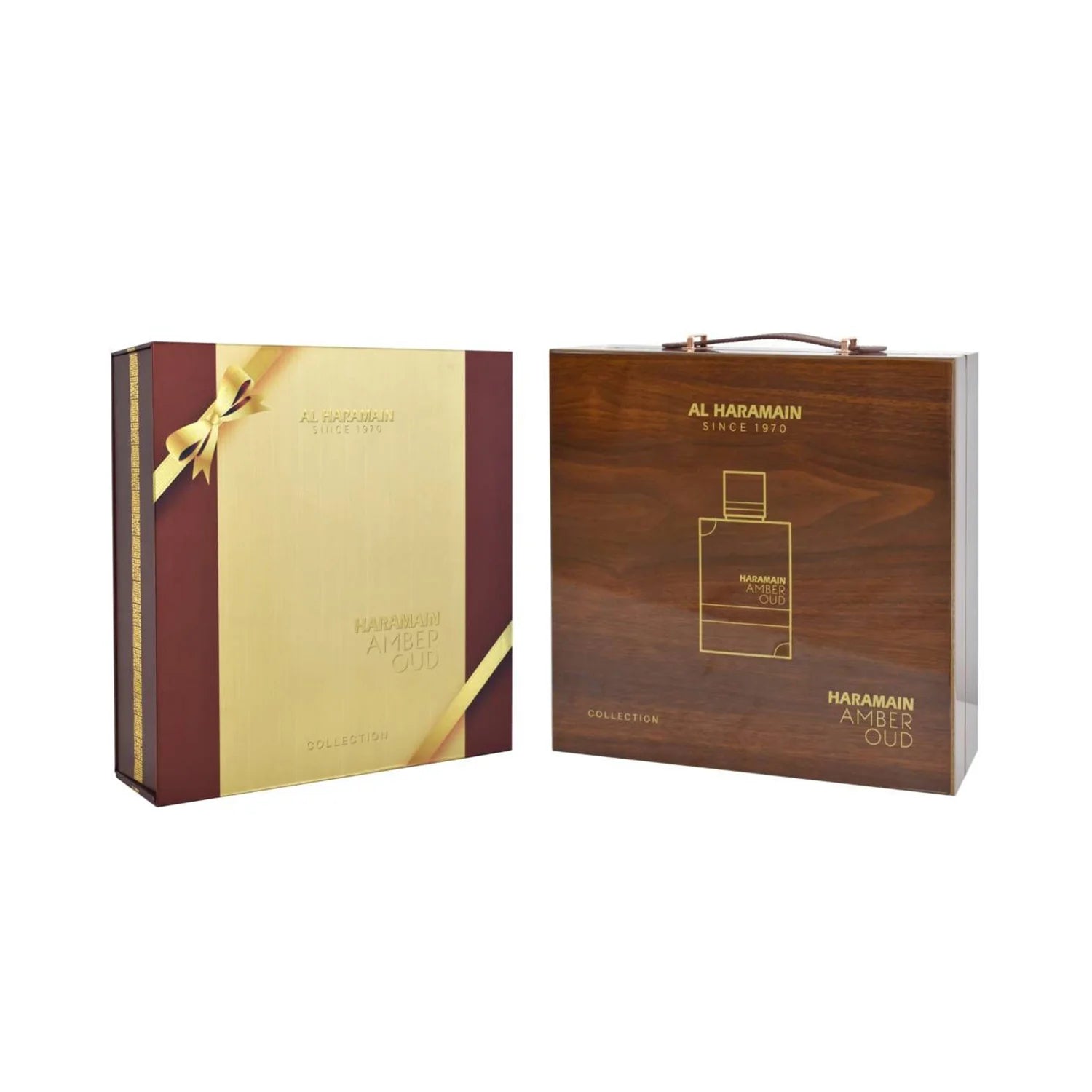 Haramain Amber Oud Collection Perfumes Gift Set – Gold & Bleu EDP 60ml + Wallet