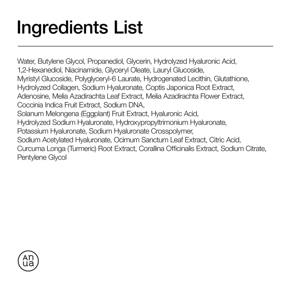 Anua PDRN + Hyaluronic Serum 30ml – Hydrating & Repair Care