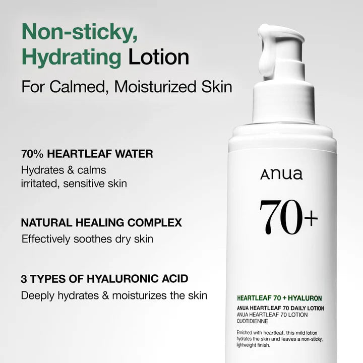 Anua Heartleaf 70% Daily Lotion 200ml -  Makeup Stash Pakistan