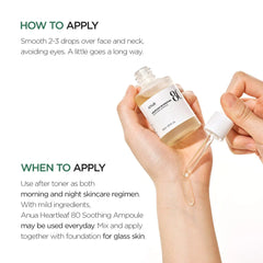 Anua Heartleaf 80 Moisture Soothing Ampoule 30ML - Makeup Stash Pakistan