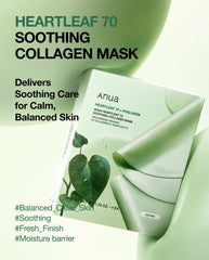 Anua Heartleaf 70+ Hyaluron Collagen Mask 38g-Makeup Stash Pakistan