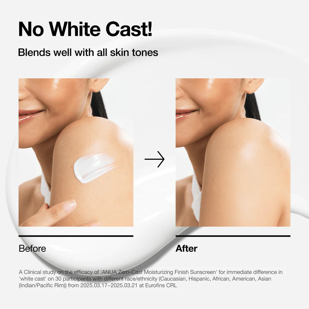 Anua - Zero-Cast Moisturizing Finish Sunscreen 50ml-Makeup Stash Pakistan