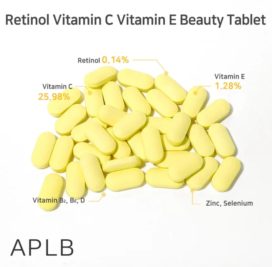 Retinol Capsules, Vitamin C Tablets Skin, Vitamin E Skin Supplement, Skin Glow Tablets, Anti Aging Supplement, Korean Beauty Supplement, Collagen Boost Supplement, Skin Brightening Capsules, Makeup Stash Pakistan