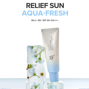 Aqua Fresh Sunscreen, SPF50 PA++++, Rice Sunscreen, Korean Sunscreen, Lightweight Sunscreen, No White Cast Sunscreen, Hydrating Sunscreen, Daily Sun Protection - Makeup Stash Pakistan