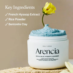 Arencia Blue Hyssop Cleanser 120g – Gentle Purifying Face Cleanser