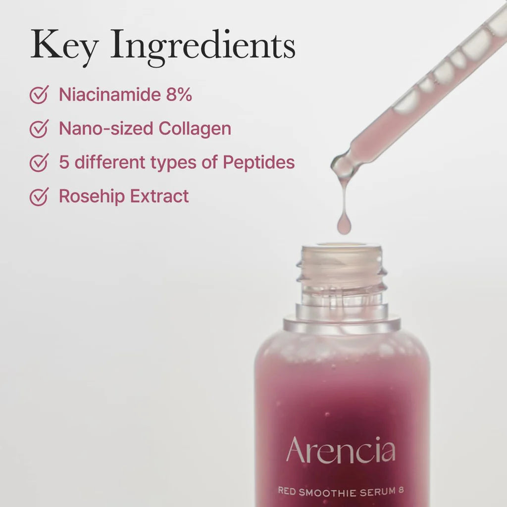 Arencia - Fresh Red Smoothie Serum 8 (30ml) - Makeup Stash Pakistan