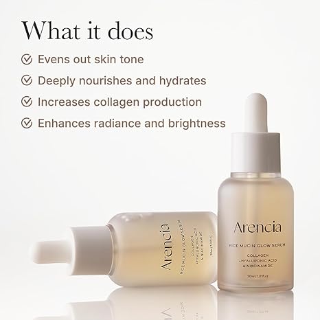 Arencia - Rice Mucin Glow Serum 30ml - Makeup Stash Pakistan