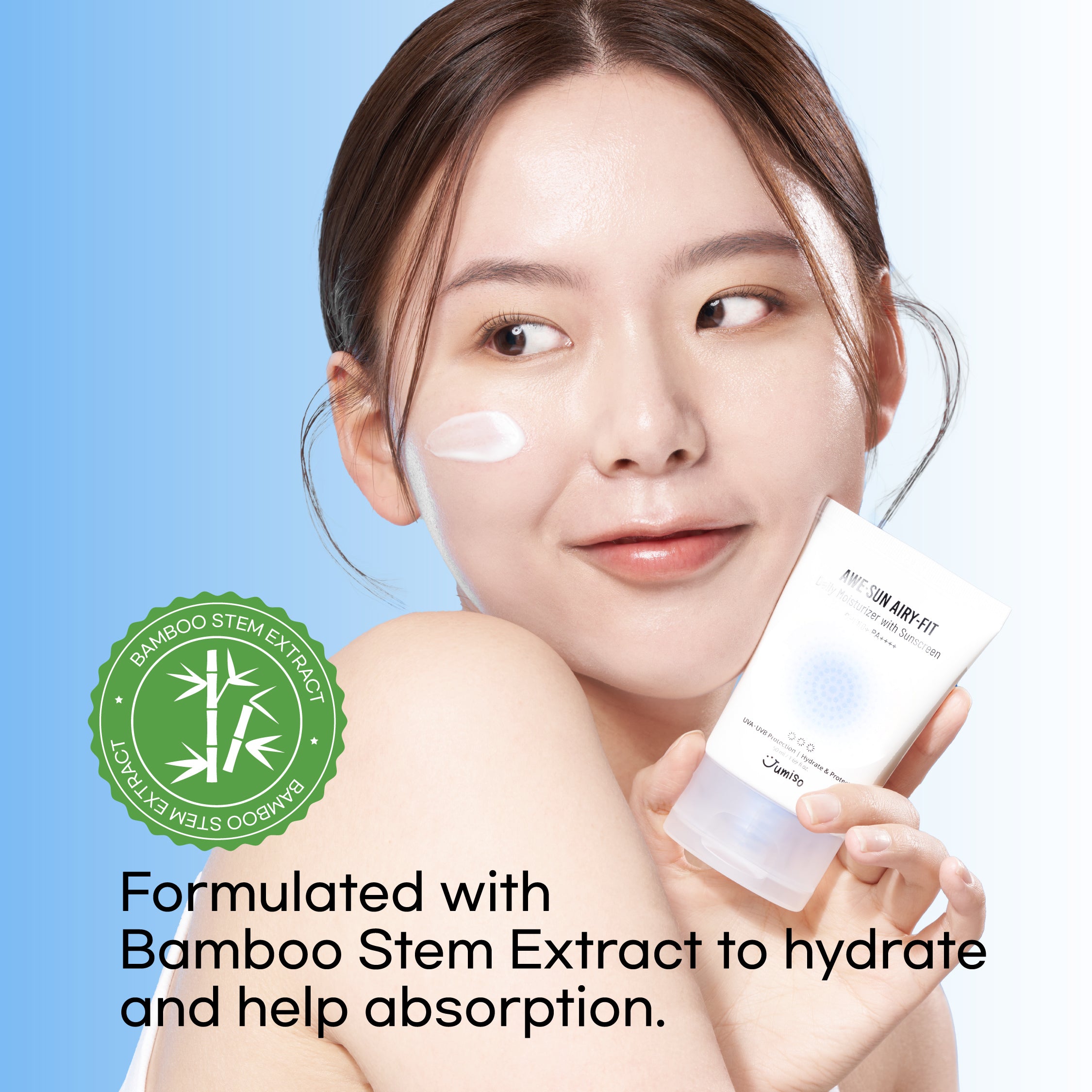 Jumiso Awe-Sun Airy Fit Daily Moisturizer With Sunscreen SPF50+ PA+++ 50ml - Makeup Stash Pakistan