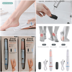 foot file electric, flawless pedi, foot care tool, heel repair, cracked heel remover, pedicure tool, dead skin remover, smooth feet device, rechargeable foot file, callus remover machine, foot care essentials - Makeup Stash Pakistan
