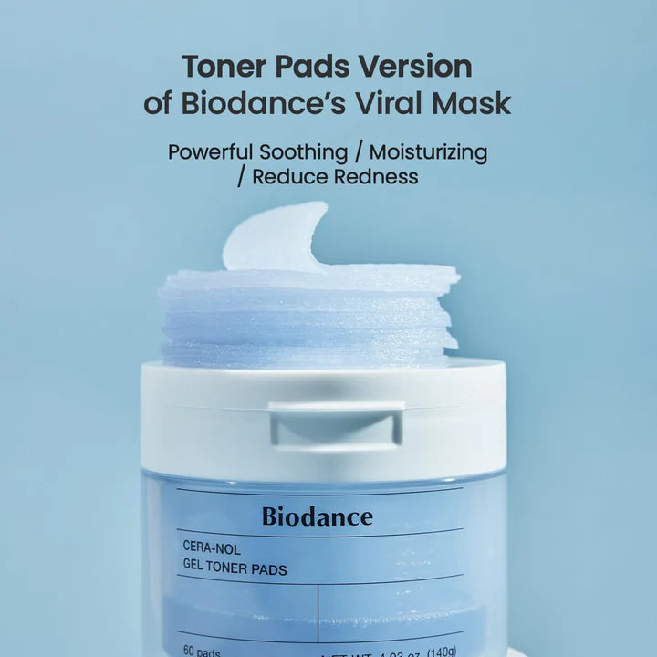 Biodance toner pads, cera nol toner pads, ceramide toner pads, hydrating toner pads, soothing toner pads, korean skincare toner pads, sensitive skin toner, skin barrier repair,Makeupstashpk