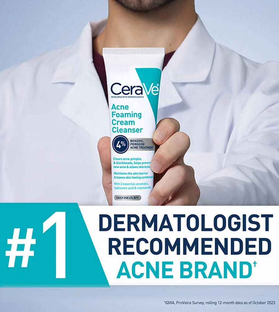 CeraVe  Acne Foaming Cream Cleanser 10ml - Makup Stash Pakistan