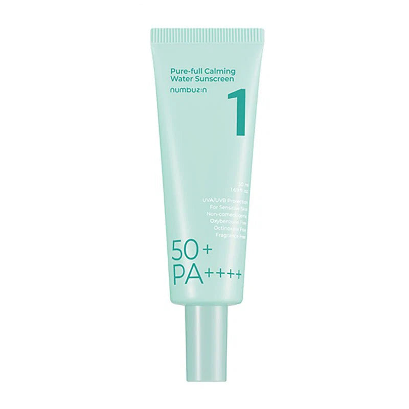 calming sunscreen, korean sunscreen, spf50 sunscreen, pa++++ sunscreen, water sunscreen, lightweight sunscreen, no white cast sunscreen, hydrating sunscreen, sunscreen for sensitive skin, acne safe sunscreen, k beauty sunscreen, daily sunblock, oily skin sunscreen, numbuzin no 1 sunscreen - Makeup Stash Pakistan