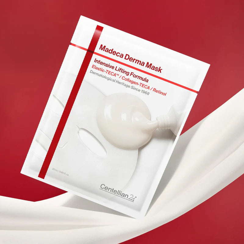 madeca derma mask intensive lifting formula, centellian lifting mask, firming sheet mask, anti aging face mask, korean lifting mask, centella asiatica mask - Makeupstashpk