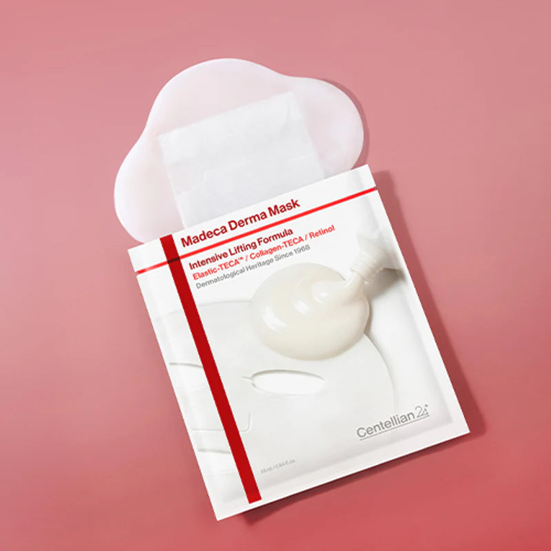 madeca derma mask intensive lifting formula, centellian lifting mask, firming sheet mask, anti aging face mask, korean lifting mask, centella asiatica mask - Makeupstashpk