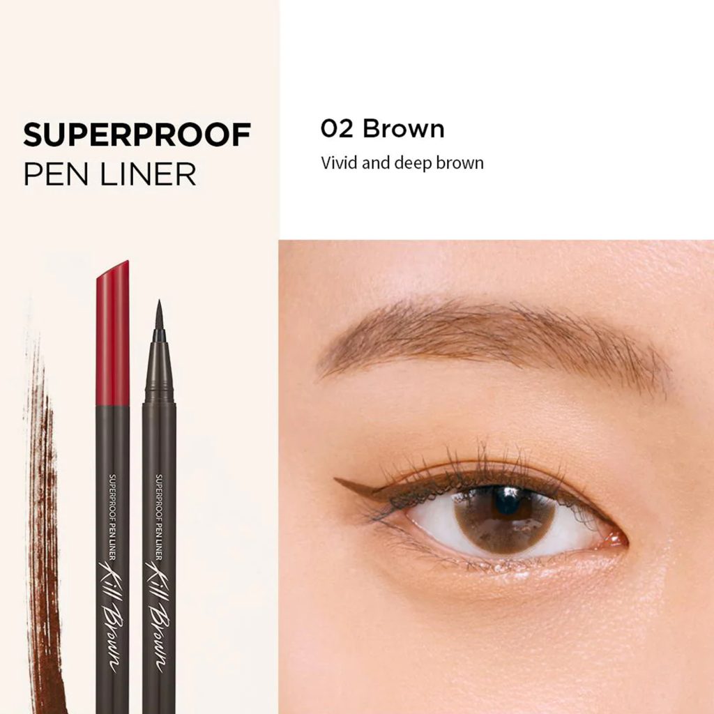 Clio - Superproof Pen Liner 02 Brown - Makeup Stash Pakistan
