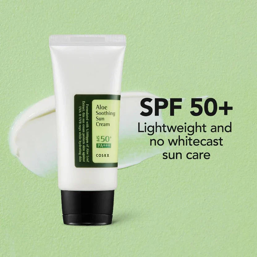 COSRX Aloe Soothing Sun Cream SPF50 PA+++ 50ml – Hydrating Daily Sunscreen