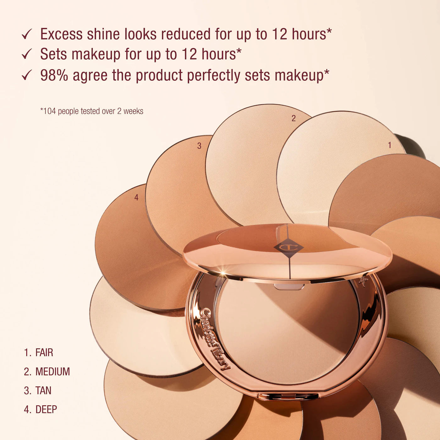 Charlotte Tilbury, Charlotte Tilbury Powder, Airbrush Flawless Finish, Airbrush Flawless Finish Powder, Compact Powder, Pressed Powder, Setting Powder, Finishing Powder, Face Powder, Fair Powder, Shade 1 Fair, Airbrushed Finish, Matte Powder, Blurring Powder, Makeup Setting Powder, Luxury Makeup - Makeupstashpk