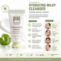Pixi Skintreats Hydrating Milky Lotion 15ml | Travel Size Nourishing Face Moisturizer
