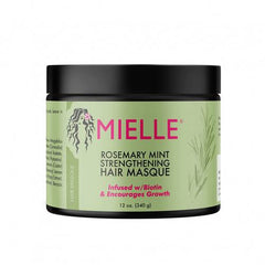 Mielle Rosemary Mint Strengthening Hair Masque 340g | Biotin Deep Conditioning Treatment for Dry & Damaged Hair