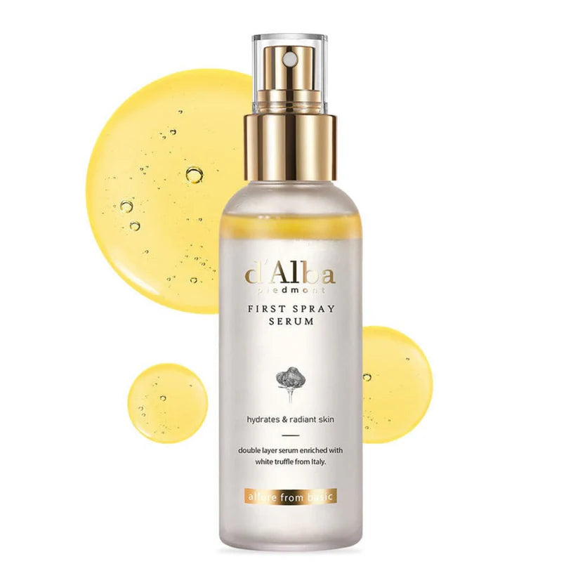 d'Alba First Spray Serum, d'Alba White Truffle First Spray Serum, White Truffle Mist Serum, d'Alba Serum Mist, Korean Skincare, Facial Mist, Hydrating Face Mist, Glow Serum, Glass Skin Mist, Luxury Korean Skincare - Makeupstashpk