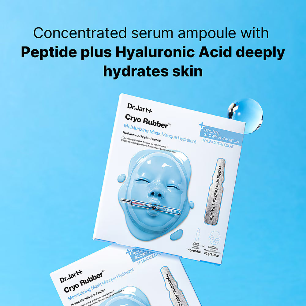 Cryo Rubber hydrating mask, Korean moisture mask, deep hydration face mask, dry skin mask Korea, rubber face mask hydrating, plumping sheet mask, skincare hydration mask, Korean skincare mask - Makeup Stash Pakistan