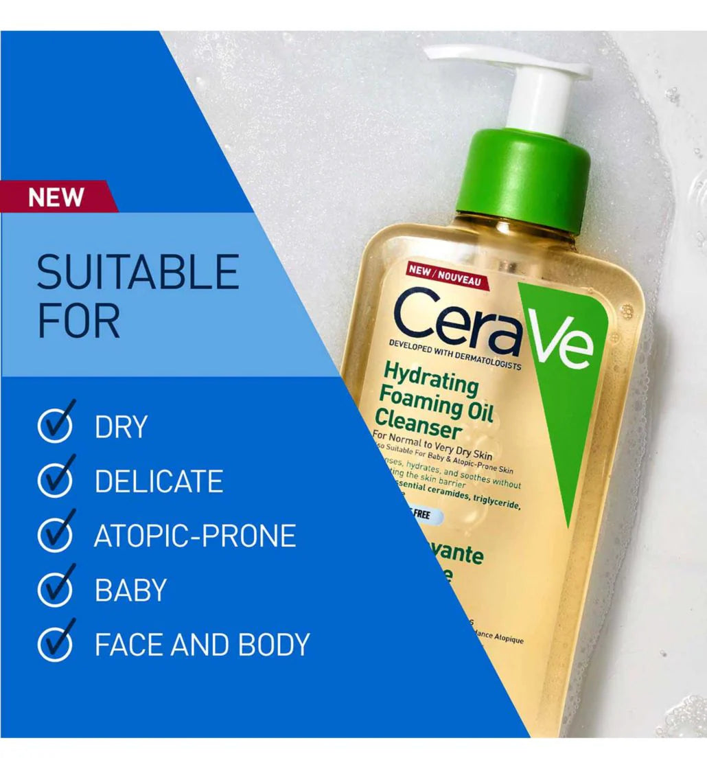 hydrating cleanser, foaming oil cleanser, dry skin,gentle face wash, ceramide cleanser, squalane cleanser, sensitive skin cleanser, face and body cleanser, fragrance free cleanser- Makeup Stash Pakistan
