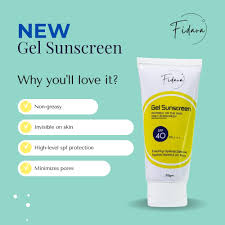  Fidara Gel Sunscreen SPF 40 PA+++ 50gm Makeup Stash Pakistan