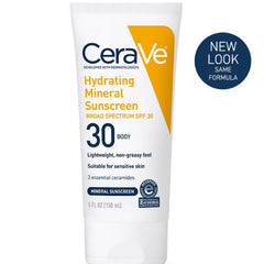 CeraVe Hydrating Mineral Sunscreen Body Lotion SPF 30 /150ml Makeup Stash Pakistan