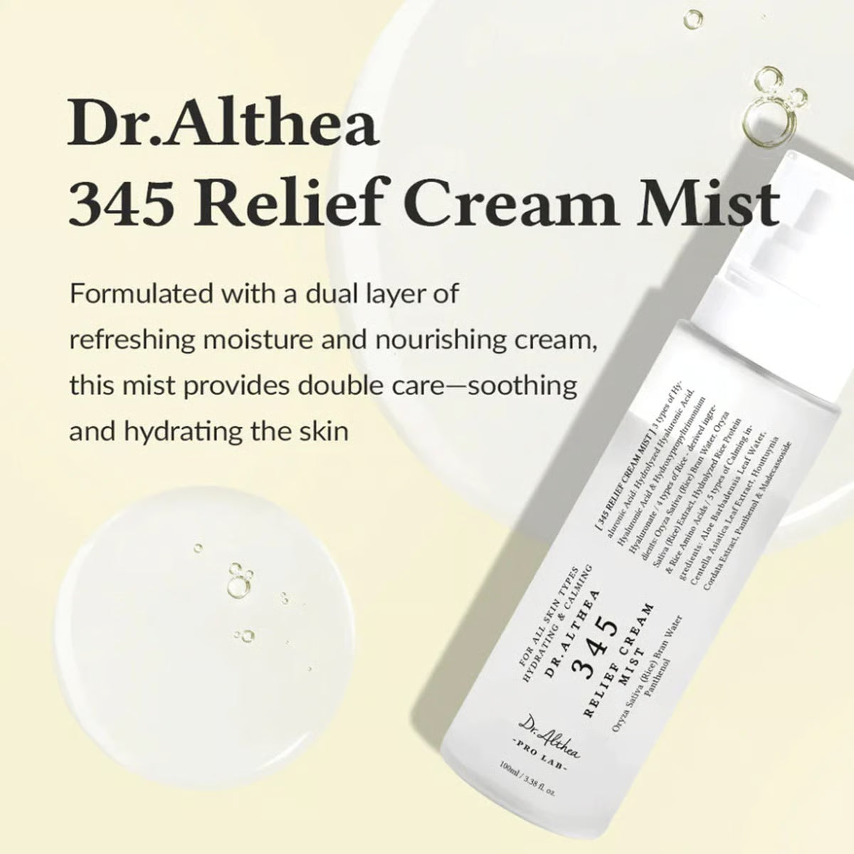 Dr Althea Mist, Hydrating Face Mist, Korean Skincare Mist, Soothing Face Spray, Sensitive Skin Mist, Moisturizing Mist, Barrier Repair Mist, Cream Mist Korea, K Beauty Hydration, Facial Mist Spray,Makeupstashpk
