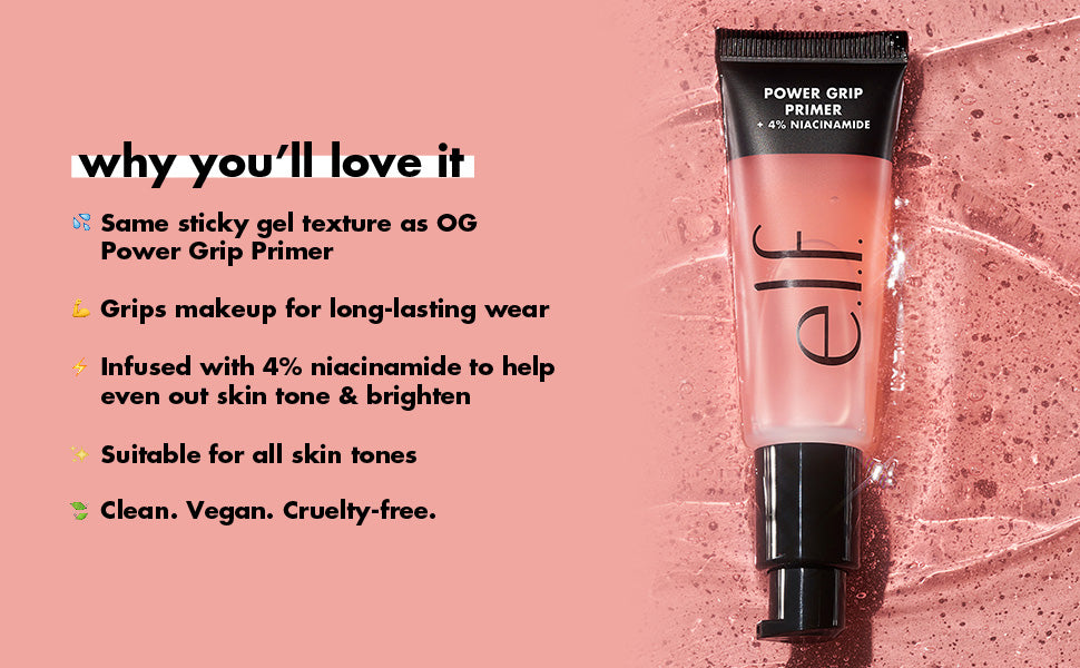 ELF - Power Grip Primer + 4% Niacinamide 24ml - Makeup Stash Pakistan