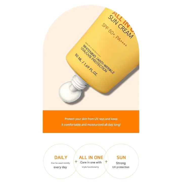 lightweight, non-greasy , Sun cream ,  SPF50+ PA+++ , Brightening , Hydrating , Improving skin texture , Makeup Stash Pakistan