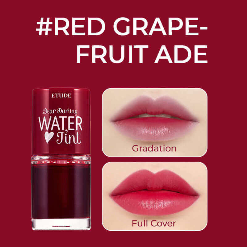 etude house water tint, red grapefruit ade tint, korean lip tint, coral lip tint, long lasting lip stain, k beauty lip tint, gradient lips korea, lightweight lip tint, natural lip stain, etude house tint- Makeup Stash Pakistan