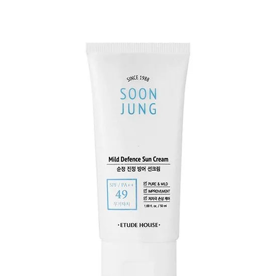 Etude  House - Soon Jung Mild Defence Sun Cream 50ml - Makeup Stash Pakistan