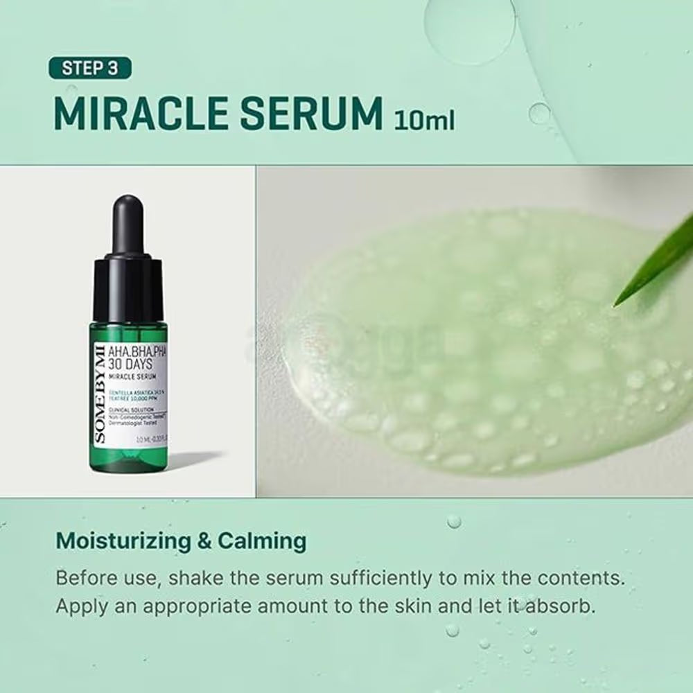 Travel Acne Serum, AHA BHA PHA Serum, Korean Skincare Pakistan, Acne Treatment Serum, Mini Serum, Some By Mi Pakistan, Pore Refining Serum, Acne Prone Skin Care, Korean Beauty Products, Small Size Skincare - Makeupstashpk
