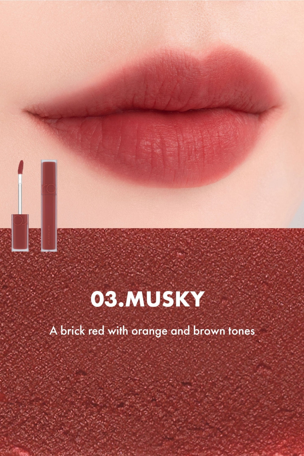 Musky Lip Tint, Korean Lip Tint, Matte Lip Tint, Rose Brown Lip Color, Romand Lipstick, K Beauty Makeup, Soft Blur Lips, Gradient Lip Tint, Long Lasting Lip Tint - Makeup Stash Pakistan