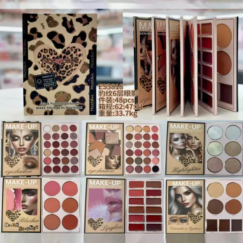 MOCALLURE 6 in 1 Palette Notebook  Make Your Beauty Visible - Makeup Stash Pakistan