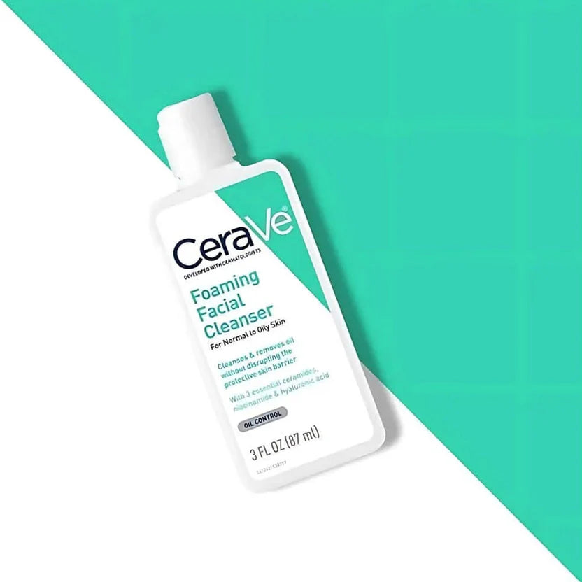 Foaming face wash, cleanser for oily skin, hydrating facial cleanser,ceramide cleanser, niacinamide face wash, skincare for oily skin, fragrance free cleanser, daily facial cleanser, dermatologist recommended cleanser, gentle foaming cleanser - Makeupstashpk