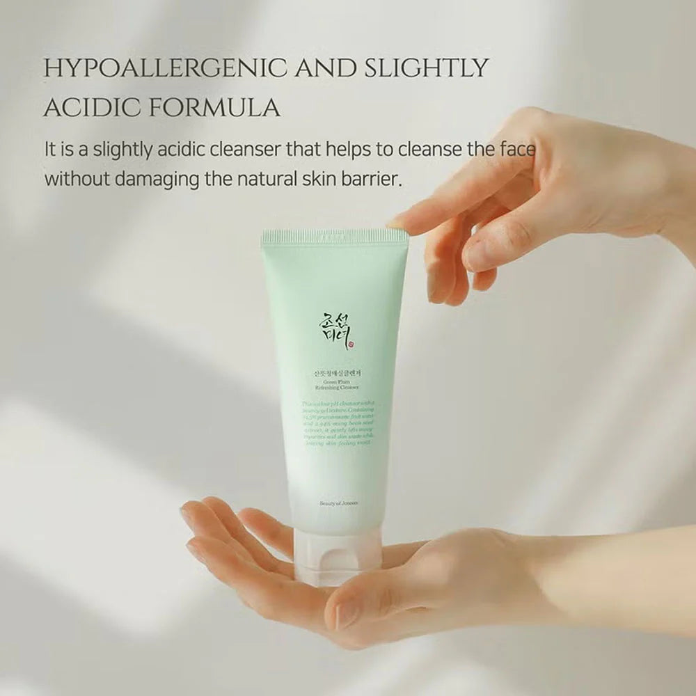 Green Plum Cleanser, Low pH Face Wash, Gentle Cleanser, Korean Skincare Cleanser, Hydrating Face Wash, Sensitive Skin Cleanser, Daily Face Wash, Clear Skin Cleanser- Makeup Stash Pakistan