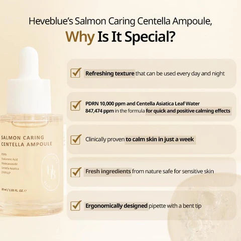 Heveblue - Salmon Caring Centella Ampoule Salmon-PDRN 10,000ppm 30ml