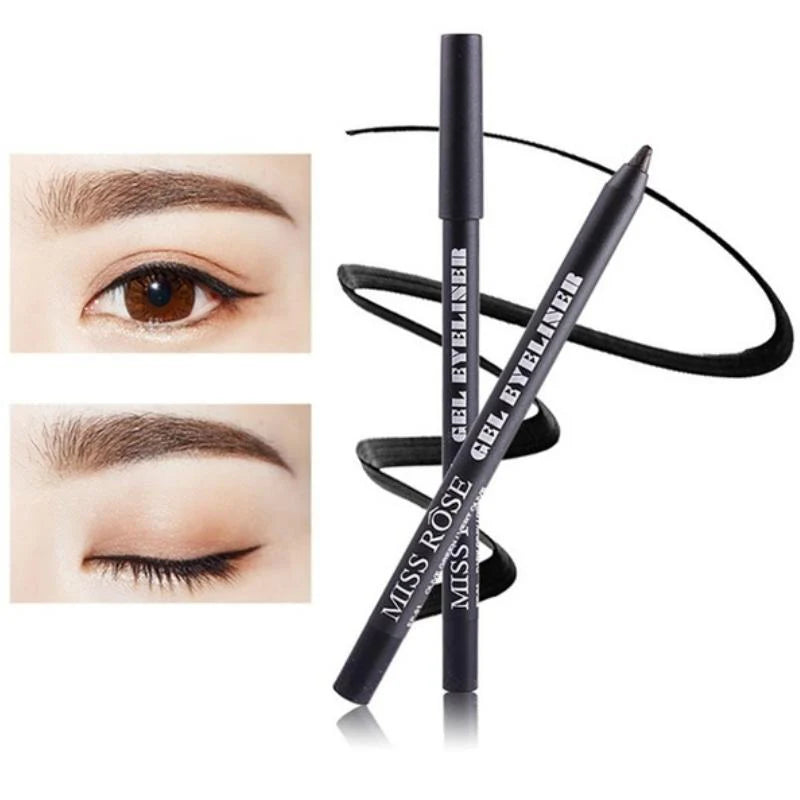 Miss Rose Waterproof Makeup Eye Liner Pencil – Long-Lasting Black Precision Eye Pencil