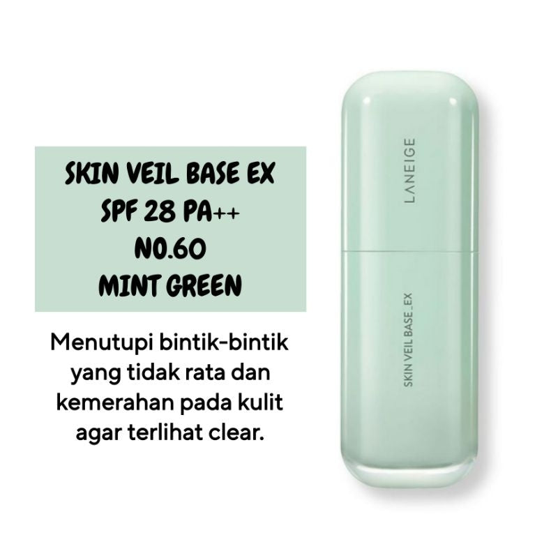 Laneige - Skin Veil Base-ex No.6 Mint Green SPF 28PA ++ 30ml - Makeup Stash Pakistan