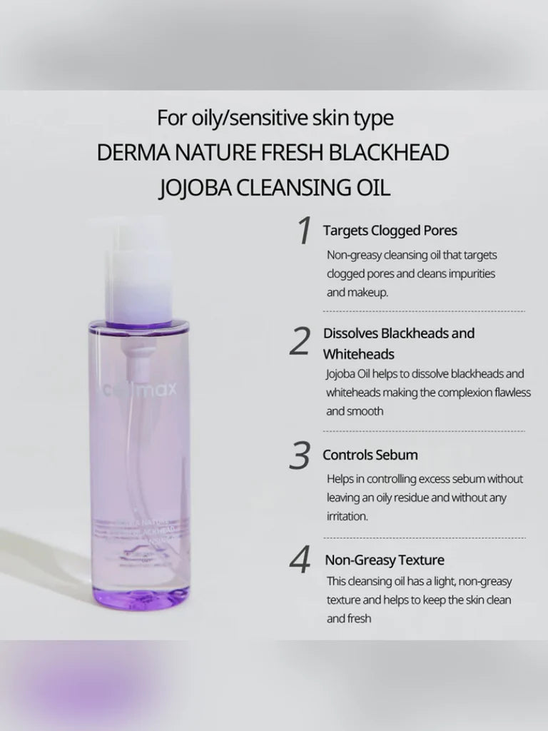 Celimax - Fresh Blackhead Jajoba Cleansing Oil 150ml-Makeup Stash Pakistan