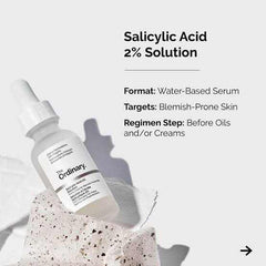 Salicylic Acid 2%, Acne Serum Pakistan, Blackhead Treatment Serum, BHA Exfoliant, Oil Control Serum, The Ordinary Pakistan, Pore Cleansing Serum, Face Serum 30ml, Skincare Pakistan - Makeup Stash Pakistan
