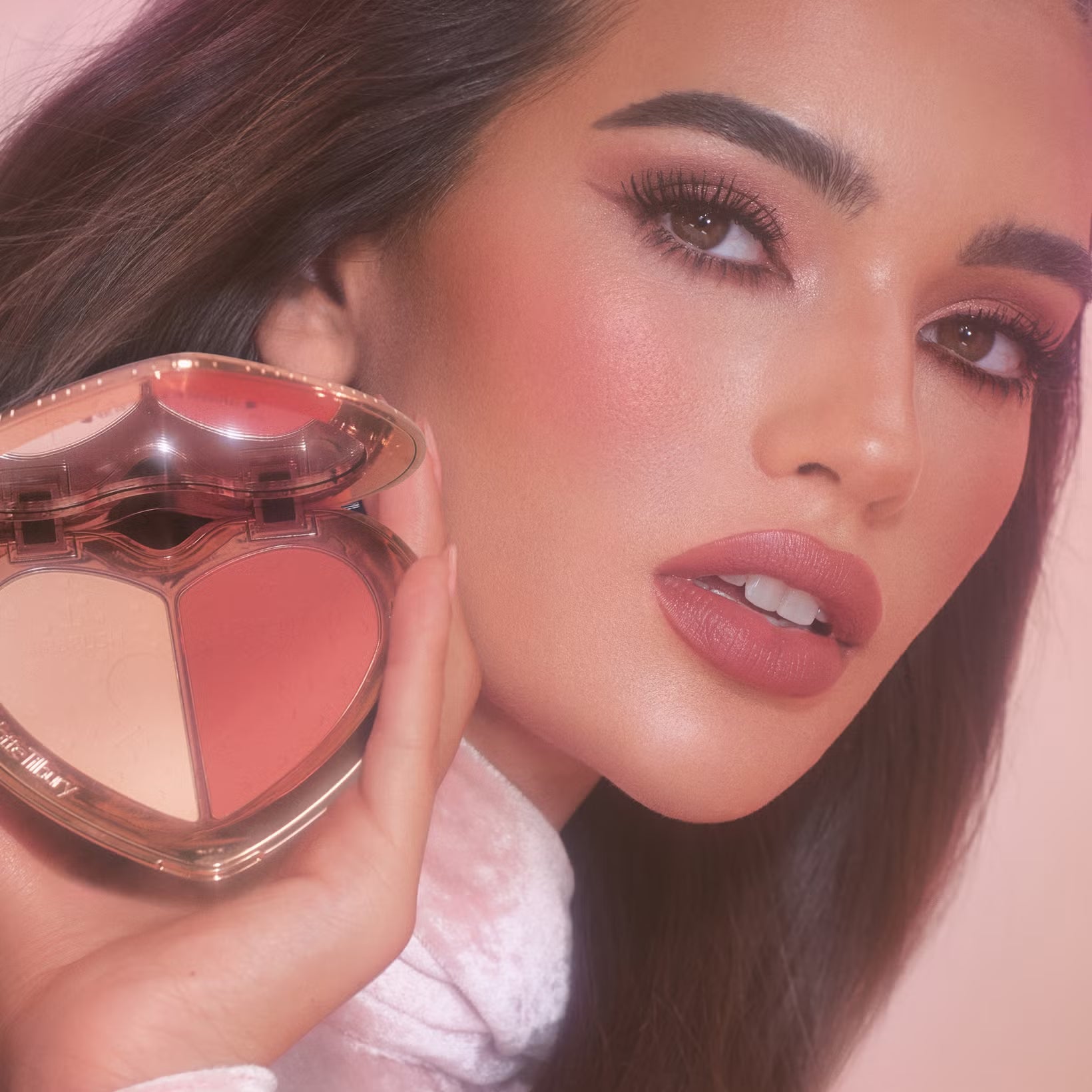Charlotte Tilbury, Charlotte Tilbury Pillow Talk, Pillow Talk Flawless Peach, Charlotte Tilbury Face Palette, Charlotte Tilbury Blush, Charlotte Tilbury Highlighter, Peach Blush Palette, Glow Makeup Palette, Luxury Makeup, Blush and Highlighter Duo, Pillow - Mkeupstashpk