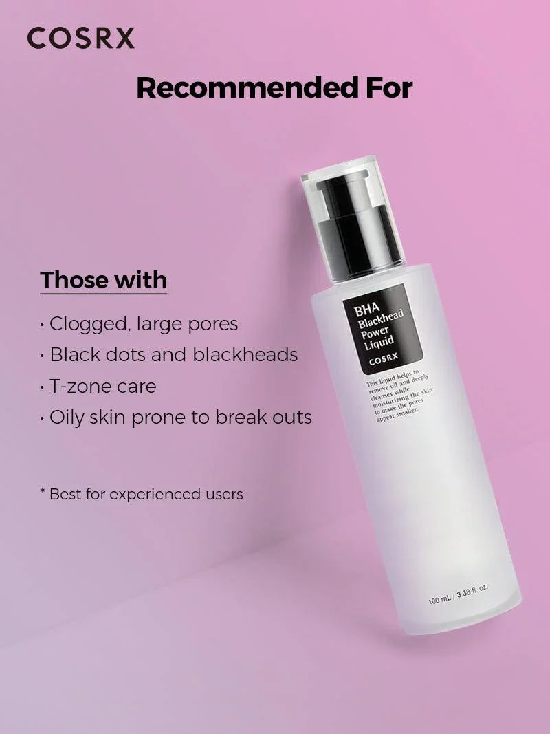 cosrx bha exfoliant, blackhead remover skincare, salicylic acid k beauty, korean exfoliating toner, acne treatment cosrx, pore minimizing skincare, bha liquid exfoliant, oily skin skincare, k beauty acne solution - Makeup Stash Pakistan