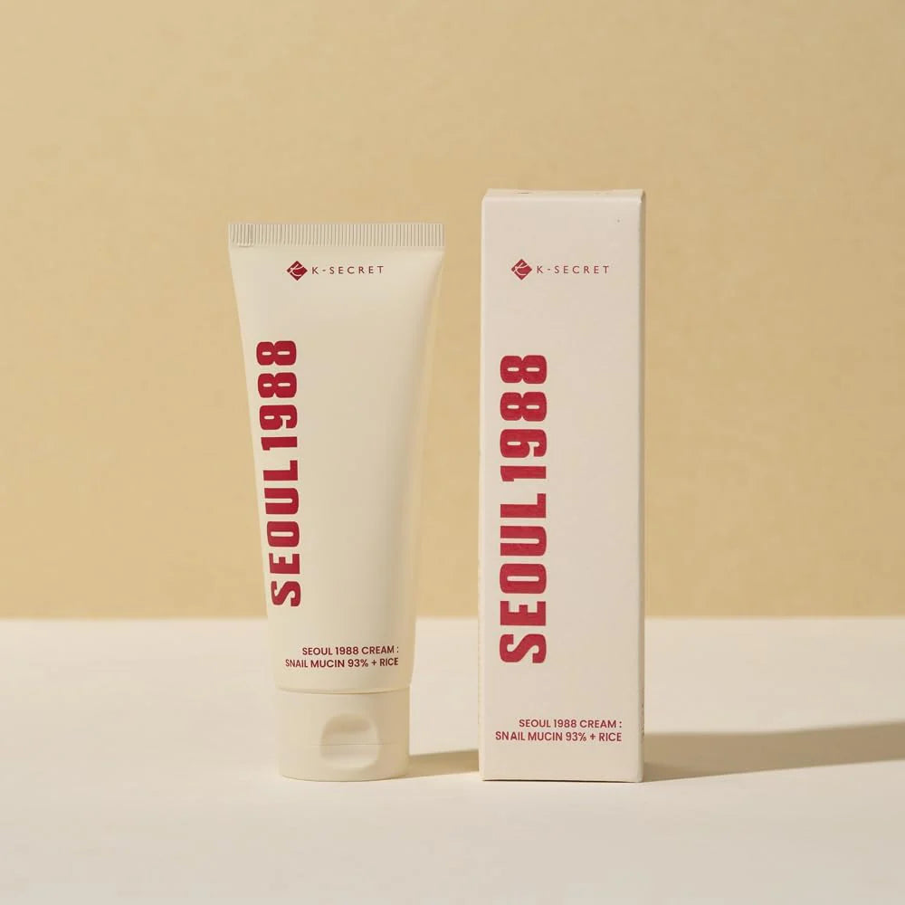 K-Secret - Seoul 1988 Snail Mucin 93% + Rice Cream 100ml - Makeup Stash Pakistan
