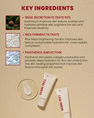 K-Secret - Seoul 1988 Snail Mucin 93% + Rice Cream 100ml - Makeup Stash Pakistan